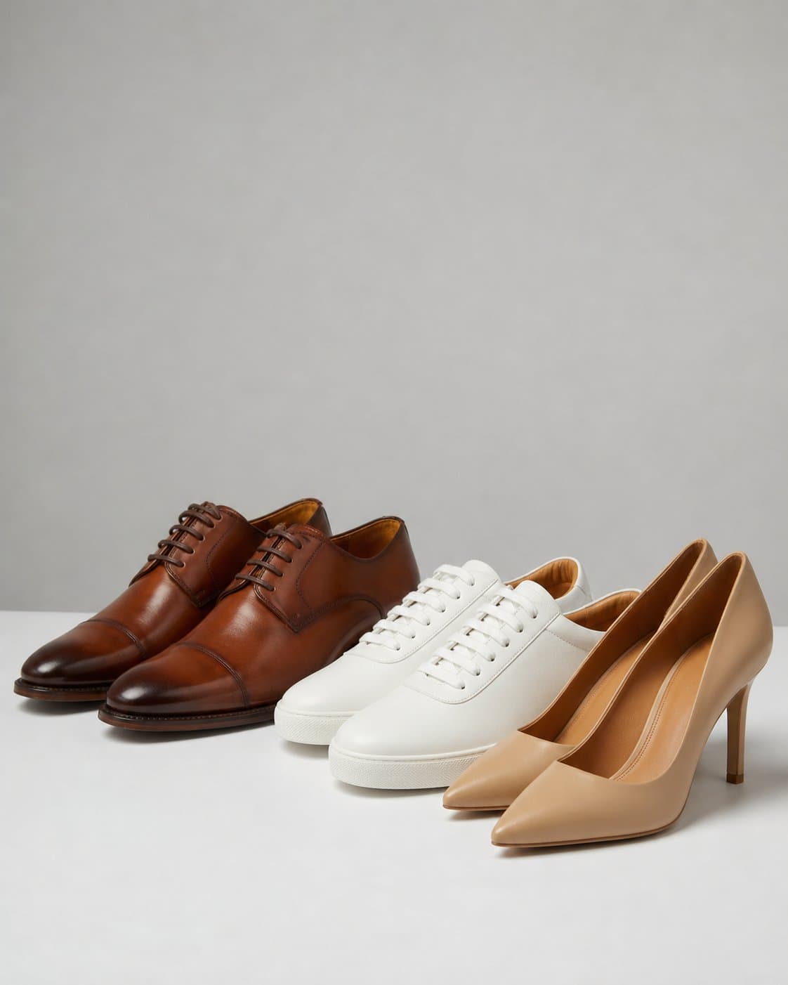Footwear collection including casual, formal and athletic shoes